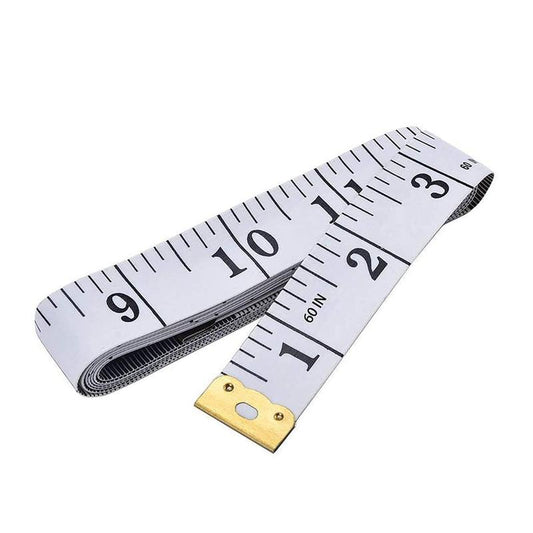 Soft Tape Measure Double Scale Body Sewing Flexible Ruler for Weight Loss Medical Body Measurement Sewing Tailor Craft Vinyl Ruler, Has Centimetre Scale on Reverse Side 60-Inch（White）